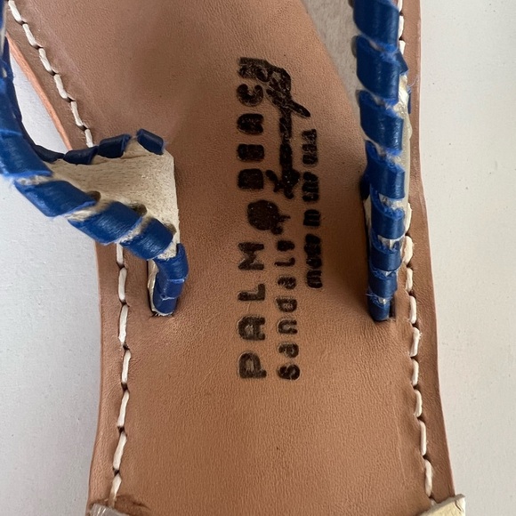 Palm Beach Sandals Embroidered Firecracker Sandals, Platinum Blue Red, 9 - Picture 6 of 11